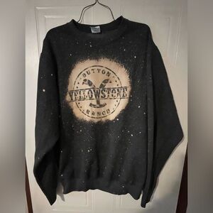 Women’s  Boutique Bleachy Yellowstone Cheetah Print Sweatshirt Size Medium‎